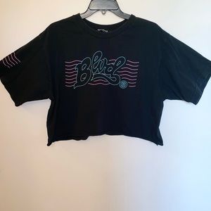BLVD Supply Inc. Size: Large Retro Outlined BLVD CROPPED / CUT T-Shirt
